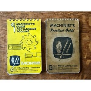 Lot X2 MACHINIST'S GUIDE FOR CARBIDE TOOLING PRACTICAL Morse Cutting Tools 1974